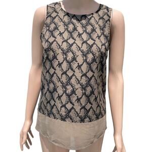 BANANA REPUBLIC Short Sleeve Blouse Brown Women Sz XS slightly used